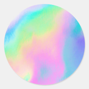 Faux Holographic Custom Trendy Ronde Sticker
