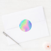 Faux Holographic Custom Trendy Ronde Sticker (Envelop)