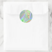 Faux Holographic Custom Trendy Ronde Sticker (Tas)