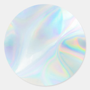 Faux Holographic Custom Trendy Ronde Sticker