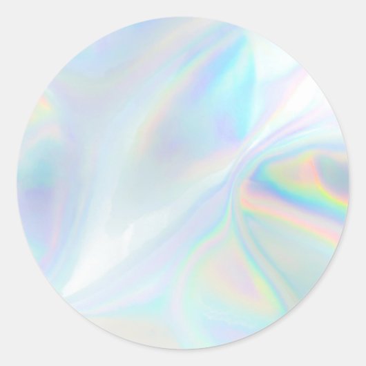 Faux Holographic Custom Trendy Ronde Sticker (Voorkant)