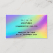 Faux Holographic Custom Visitekaartje (Achterkant)