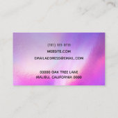 Faux Holographic Custom Visitekaartje (Achterkant)