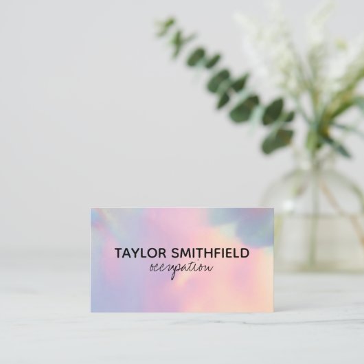 Faux Holographic Custom Visitekaartje (Staand voorkant)