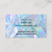 Faux Holographic Custom Visitekaartje (Achterkant)