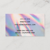 Faux Holographic Custom Visitekaartje (Achterkant)