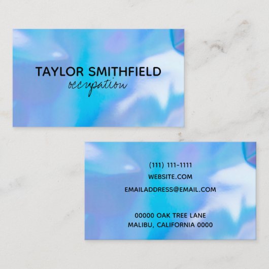 Faux Holographic Custom Visitekaartje (Voorkant / Achterkant)