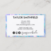 Faux Holographic Custom Visitekaartje (Achterkant)