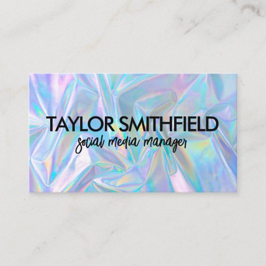 Faux Holographic Custom Visitekaartje (Voorkant)