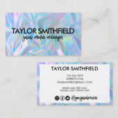 Faux Holographic Custom Visitekaartje (Voorkant / Achterkant)