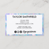 Faux Holographic Custom Visitekaartje (Achterkant)