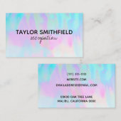 Faux Holographic Custom Visitekaartje (Voorkant / Achterkant)