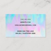 Faux Holographic Custom Visitekaartje (Achterkant)