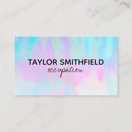 Faux Holographic Custom Visitekaartje (Voorkant)