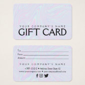 Faux holographic effect texture blue Gift Card Visitekaartje (Voorkant /achterkant)