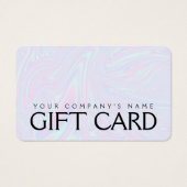Faux holographic effect texture blue Gift Card Visitekaartje (Voorkant)
