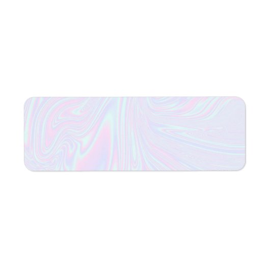 Faux holographic effect textuur blauw etiket (Voorkant)
