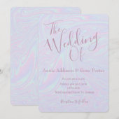 Faux holographic effect textuur blauw kaart (Voorkant / Achterkant)