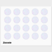 Faux holographic effect textuur blauw ronde sticker (Vel)