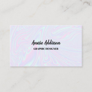 Faux holographic effect textuur blauw visitekaartje