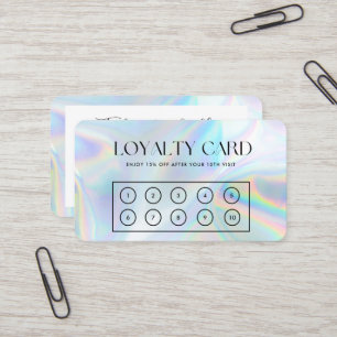 Faux Holographic Elegant Loyalty Kaart Visitekaartje