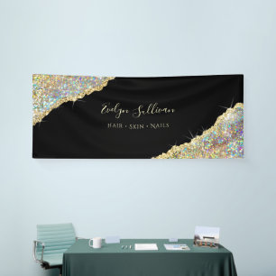 Faux Holographic Gold Glitter Spandoek