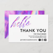 Faux Holographic Hallo Dank u wel Media Insert (Voorkant / Achterkant)