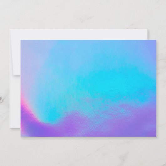 Faux Holographic Hartelijk dank Kaart (Achterkant)