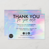 Faux Holographic Hartelijk dank voor geheugenkaart (Voorkant / Achterkant)