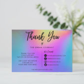 Faux Holographic Hartelijk dank voor sociale media (Staand voorkant)