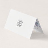 Faux Holographic Heart Glitter Visitekaartje (Achterkant)