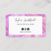 Faux Holographic Hearts Custom Loyalty Kaart Visitekaartje (Achterkant)