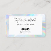 Faux Holographic Hearts Custom Loyalty Kaart Visitekaartje (Achterkant)