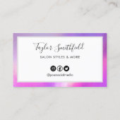 Faux Holographic Hearts Custom Loyalty Kaart Visitekaartje (Achterkant)