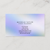 faux holographic iridescent opal stone elegant bus visitekaartje (Achterkant)