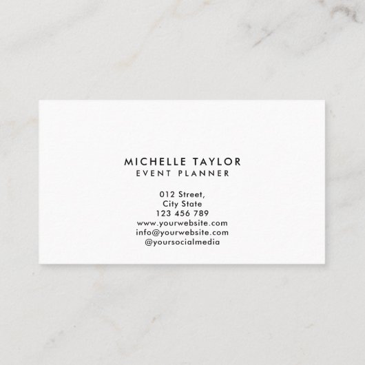 faux holographic iridescent opal stone elegant bus visitekaartje (Achterkant)