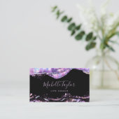 faux holographic iridescent opal stone elegant bus visitekaartje (Staand voorkant)