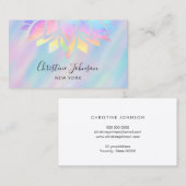 faux holographic lotus visitekaartje (Voorkant / Achterkant)