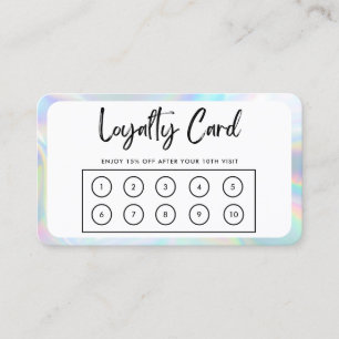 Faux Holographic Loyalty-kaart Visitekaartje