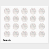 faux holographic marmer design ronde sticker (Vel)