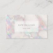 faux holographic marmer design visitekaartje (Voorkant)