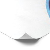 Faux Holographic Melanine Chic Afro Beauty Poster (Hoek)