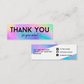 Faux Holographic mini visitekaartje (Voorkant / Achterkant)