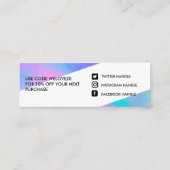 Faux Holographic mini visitekaartje (Achterkant)