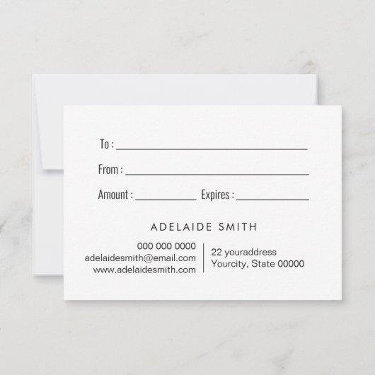 faux holographic opa gift certificate (Achterkant)