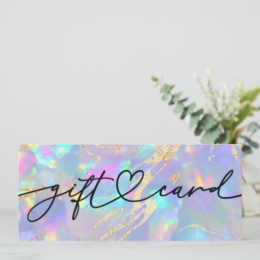 faux holographic optische background gift certific (Staand voorkant)