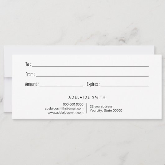 faux holographic optische background gift certific (Achterkant)