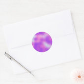 Faux Holographic Paars Custom Trendy Ronde Sticker (Envelop)