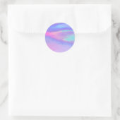 Faux Holographic Paars Custom Trendy Ronde Sticker (Tas)