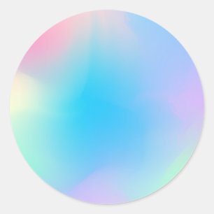 Faux Holographic Pastel Custom Trendy Classic Roun Ronde Sticker